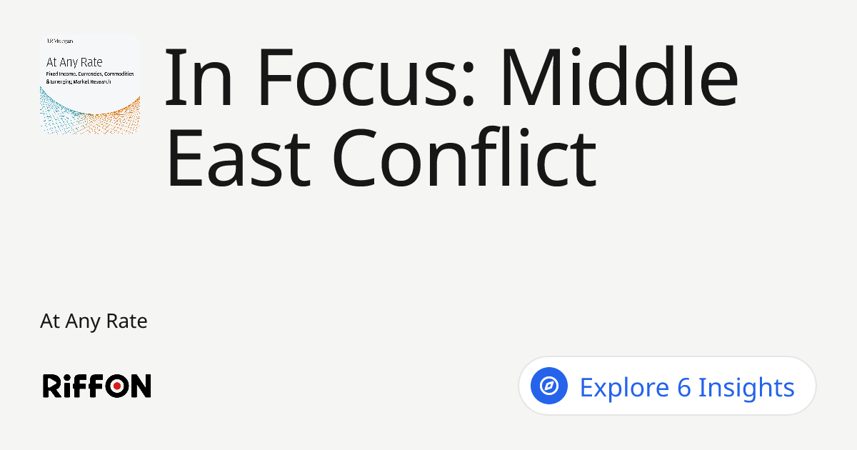 Mark Riffon Jr RiffOn - In Focus: Middle East Conflict | At Any Rate