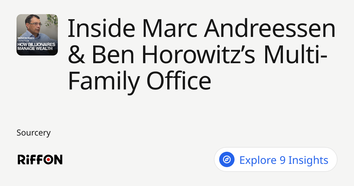 Marc Riffon RiffOn - Inside Marc Andreessen & Ben Horowitz’s Multi-Family Office ...